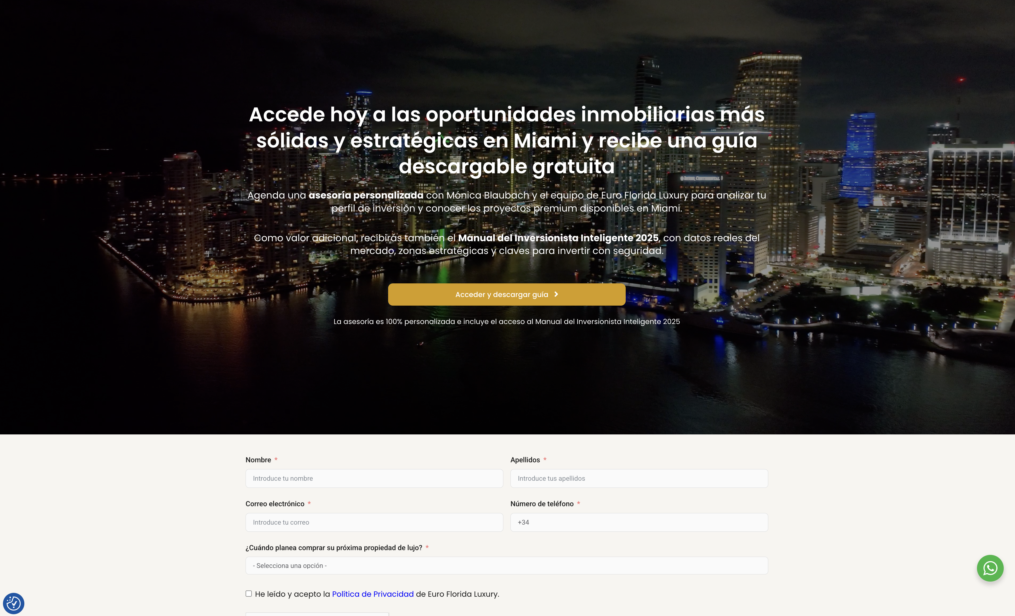 Captación de leads - Euro Florida Luxury Realtors